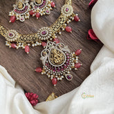 Lakshmi Pendant Red Victorian Diamond Hasli-VV1910